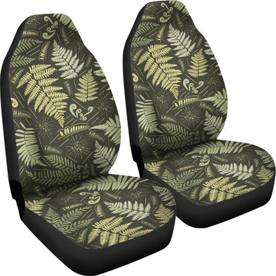 Fern Leave Green Print Pattern Universal Fit Car Seat Covers