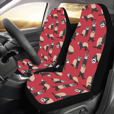Ferret Pattern Print Design 02 Car Seat Covers (Set of 2)-JORJUNE.COM