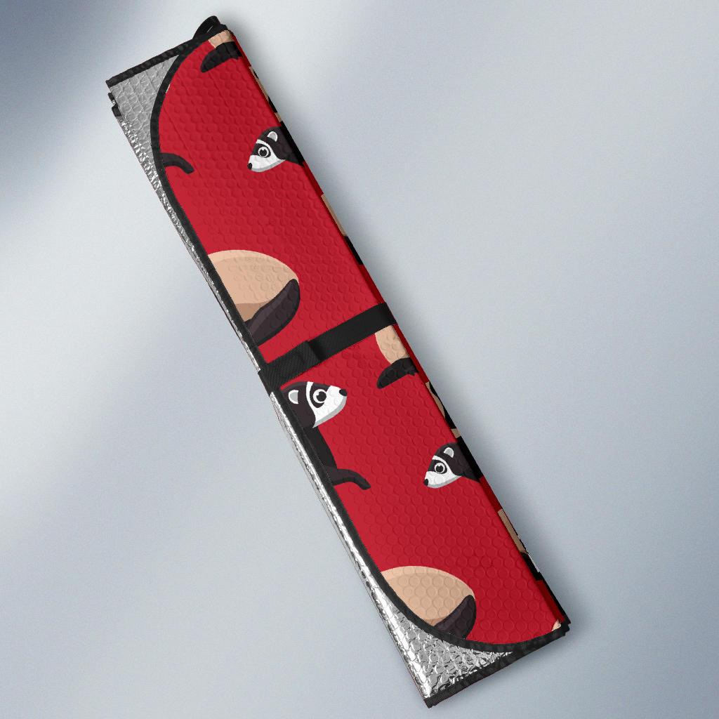 Ferret Pattern Print Design 02 Car Sun Shade-JORJUNE.COM