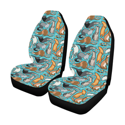 Ferret Pattern Print Design 03 Car Seat Covers (Set of 2)-JORJUNE.COM