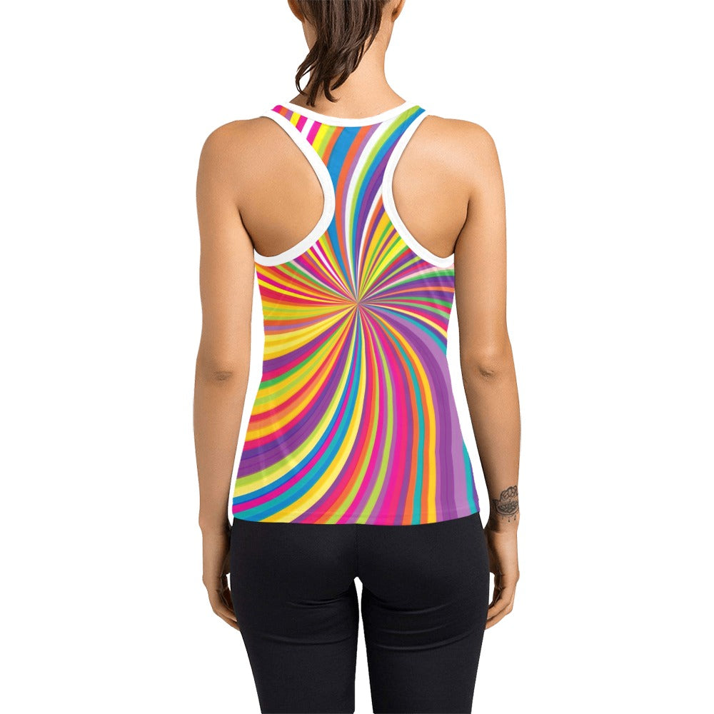Vortex Print Design LKS301 Women's Racerback Tank Top