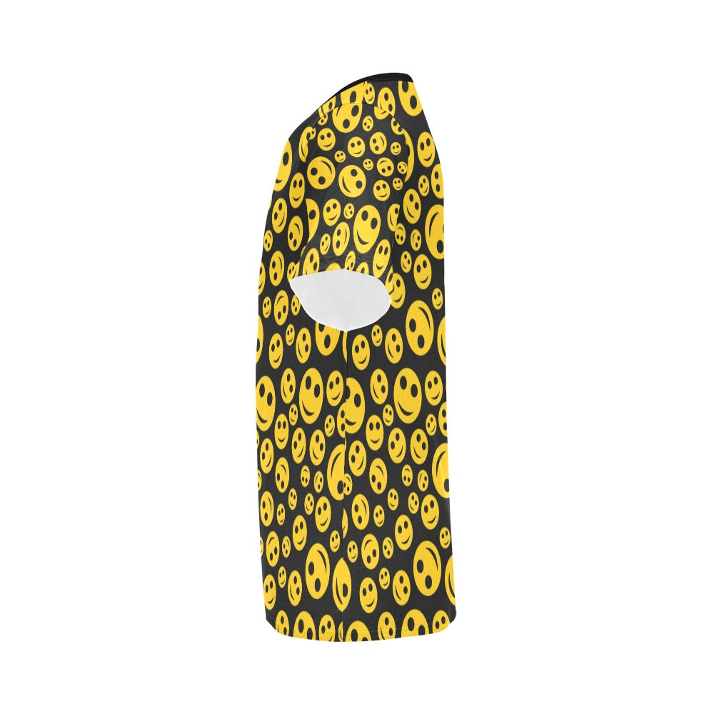 Smiley Face Emoji Print Design LKS304 Men's All Over Print T-shirt
