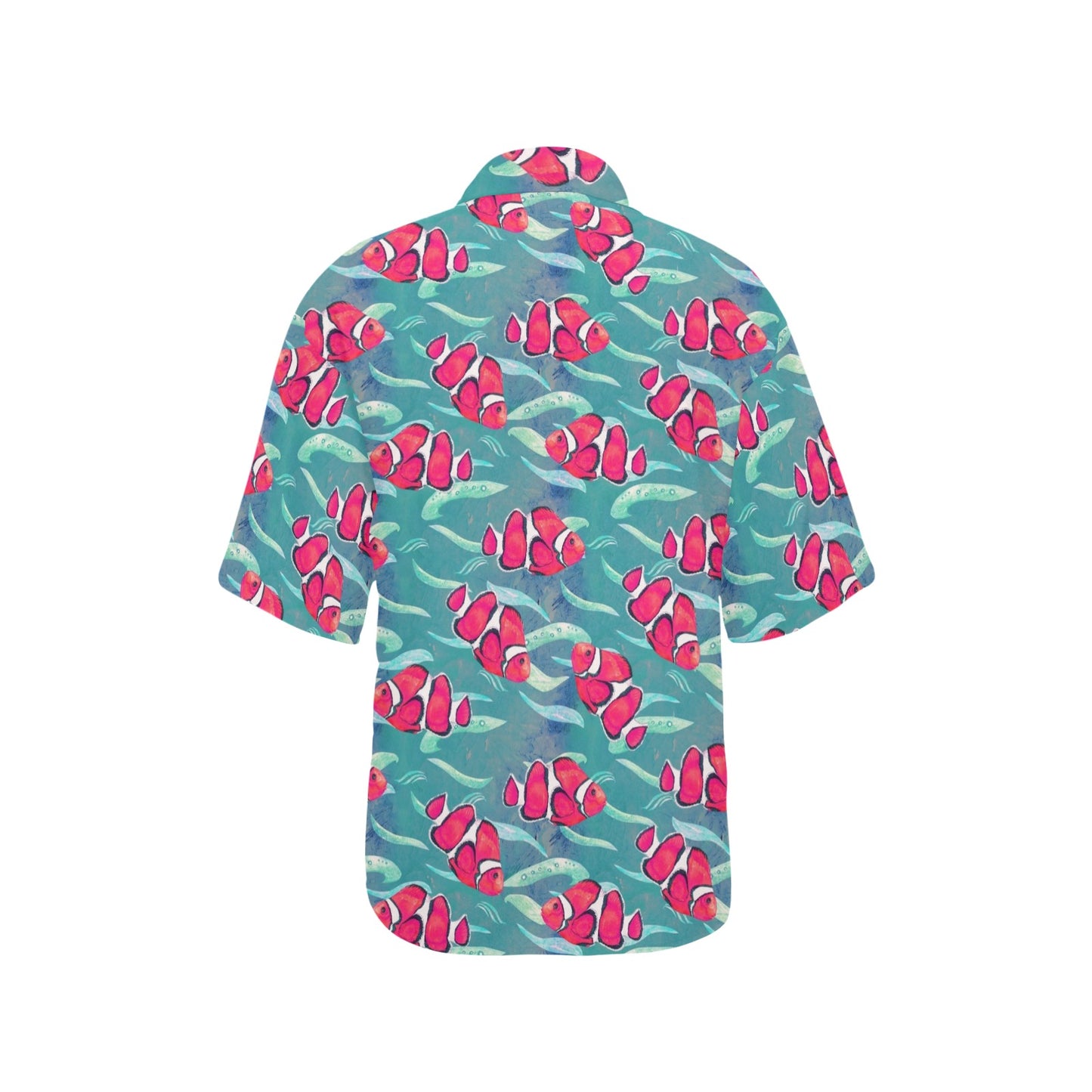 Clownfish Pattern Print Design 02 Women's Hawaiian Shirt