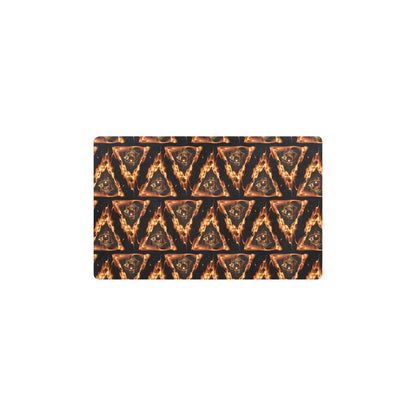 Eye of Horus in Flame Print Kitchen Mat