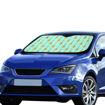Acoustic Guitar Print Design LKS403 Car front Windshield Sun Shade