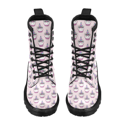 Cupcakes Unicorn Print Pattern Women's Boots