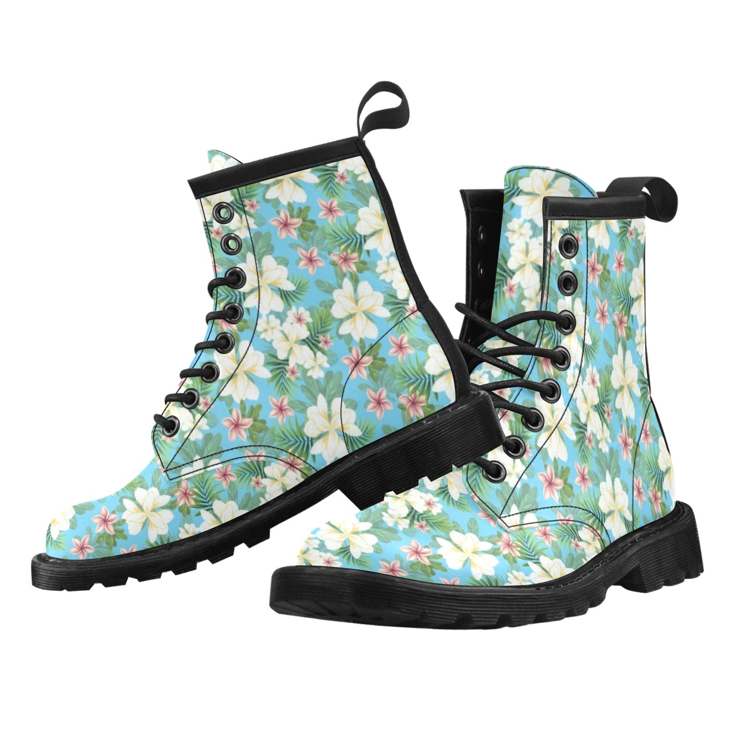 Plumeria Pattern Print Design PM028 Women's Boots