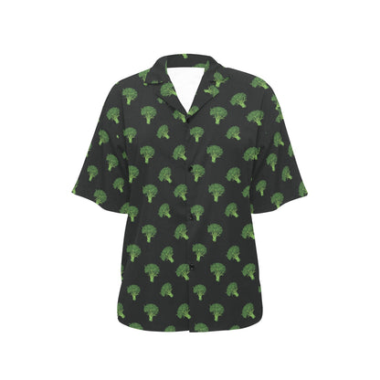 Broccoli Pattern Print Design 04 Women's Hawaiian Shirt