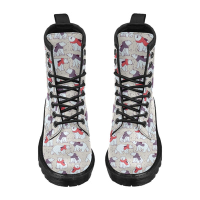 Polar Bear Pattern Print Design PB04 Women's Boots