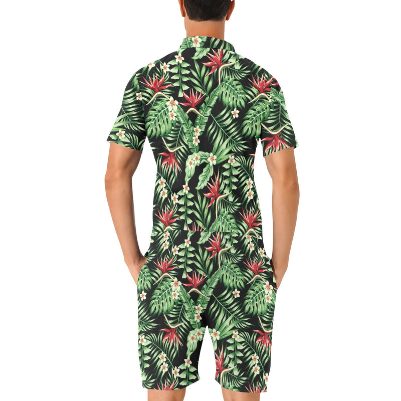 Bird Of Paradise Pattern Print Design BOP05 Men's Romper