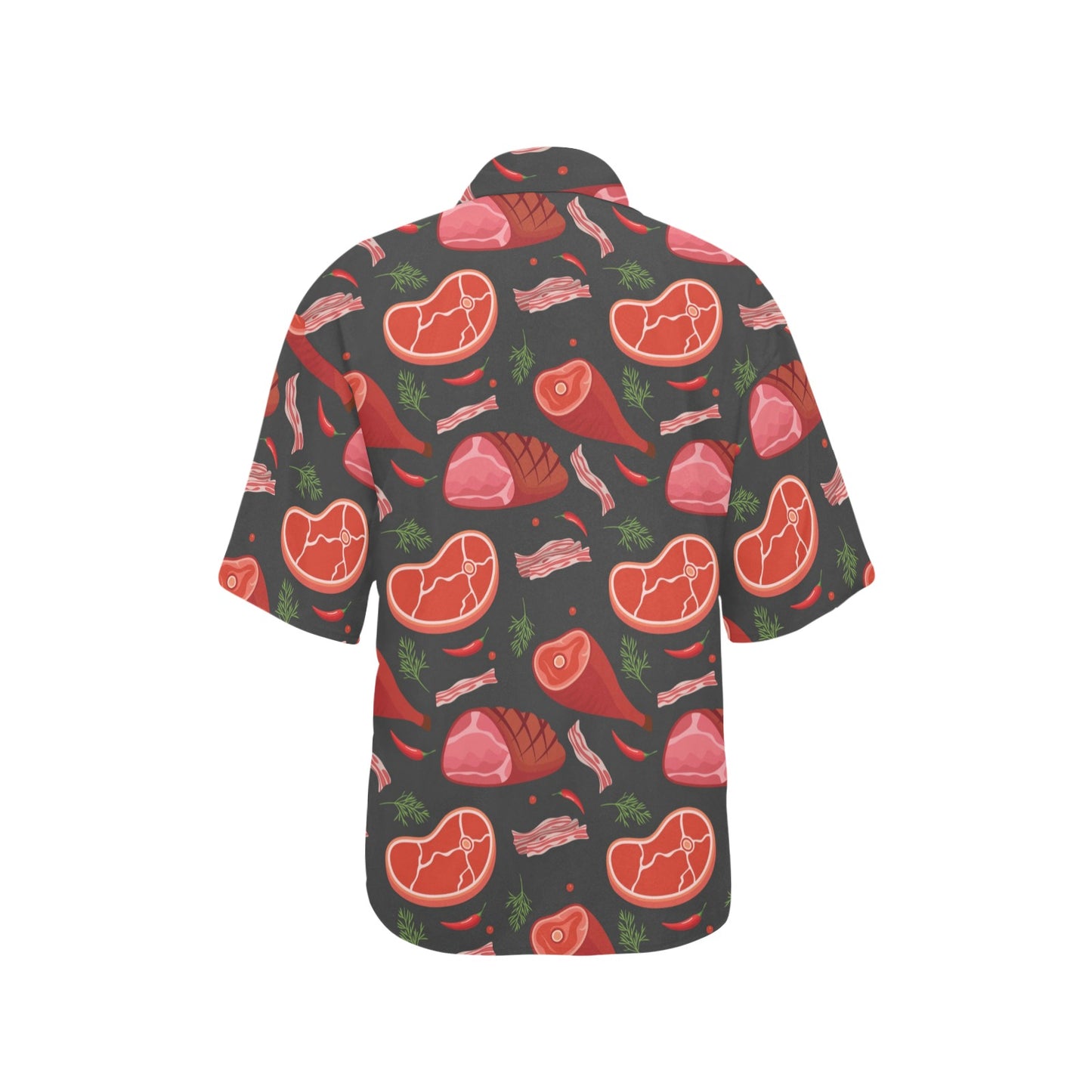 Meat Pattern Print Design 03 Women's Hawaiian Shirt