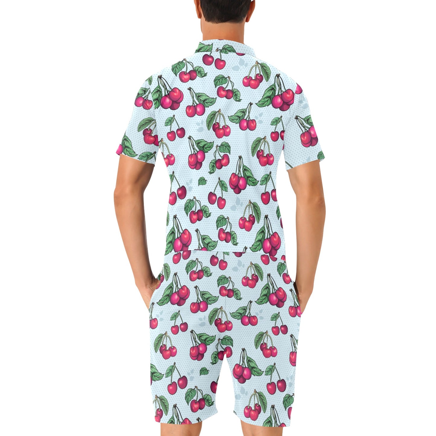 Cherry Pattern Print Design CH01 Men's Romper