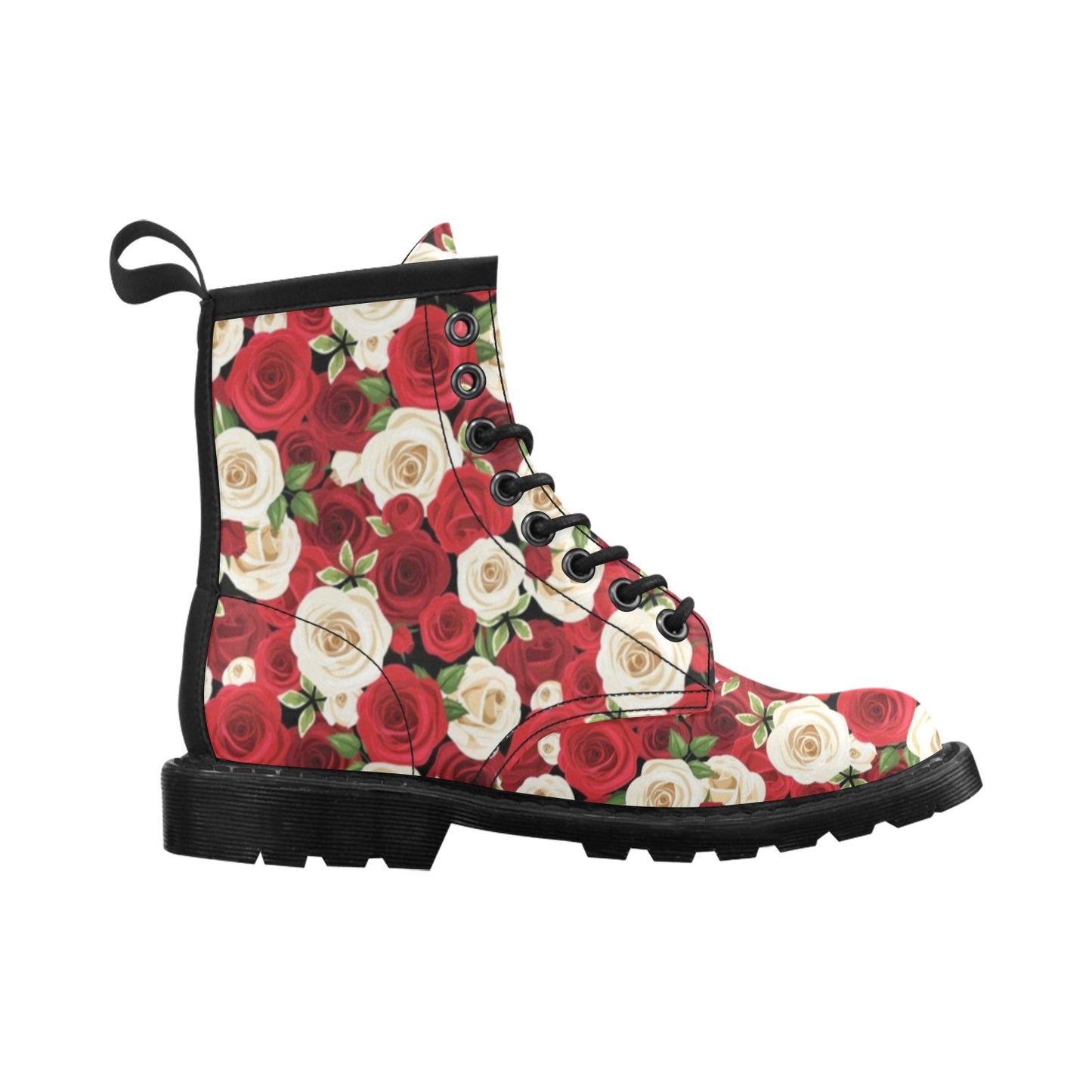 Rose Pattern Print Design RO06 Women's Boots