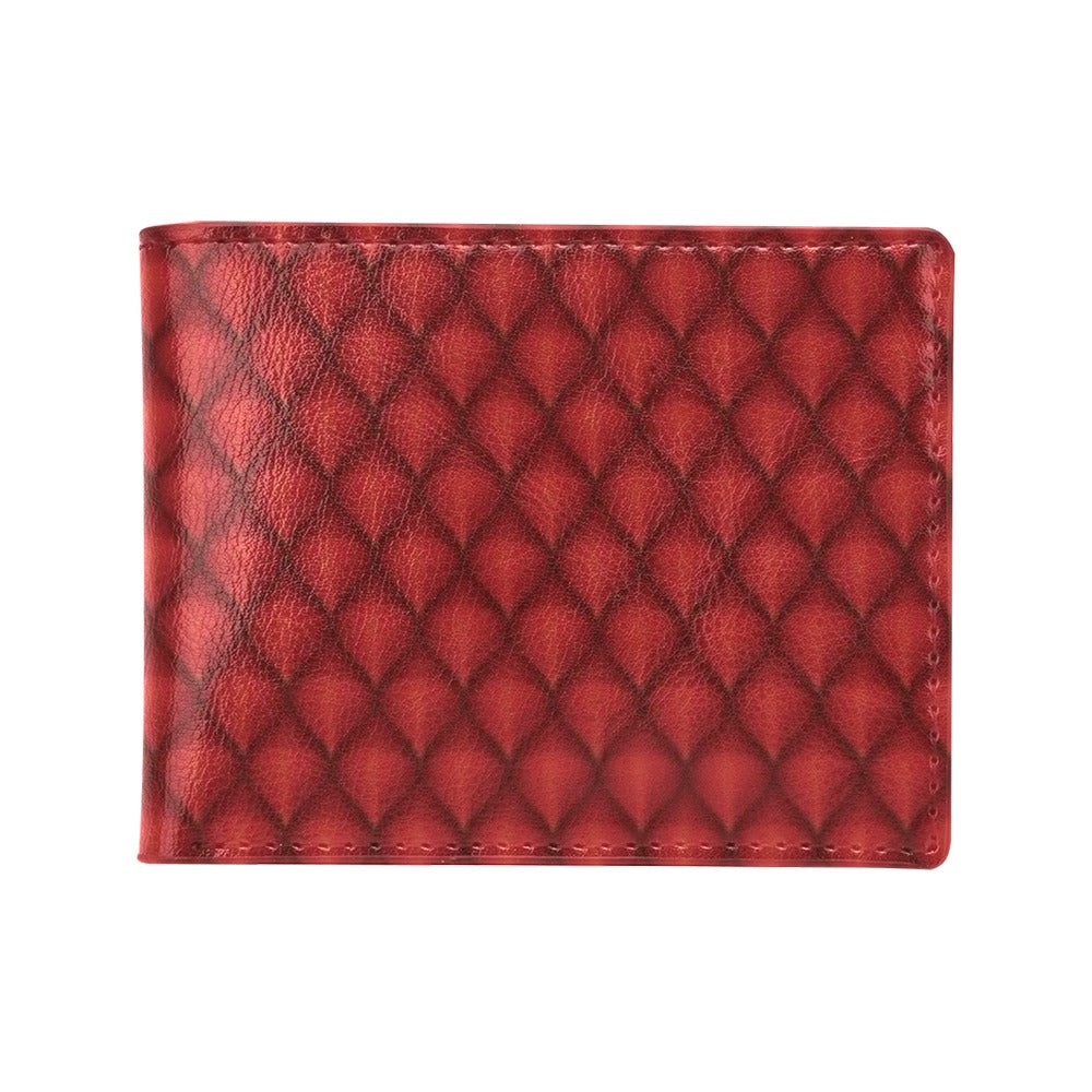 Dragons Red Skin Texture Men's ID Card Wallet