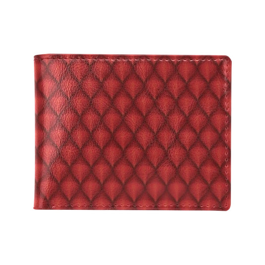 Dragons Red Skin Texture Men's ID Card Wallet