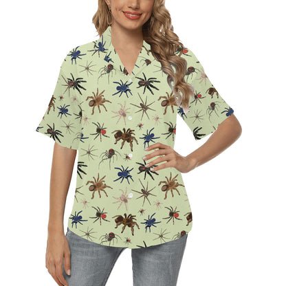 Tarantula Pattern Print Design 02 Women's Hawaiian Shirt