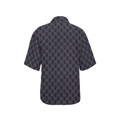Mermaid Pattern Print Design 09 Women's Hawaiian Shirt