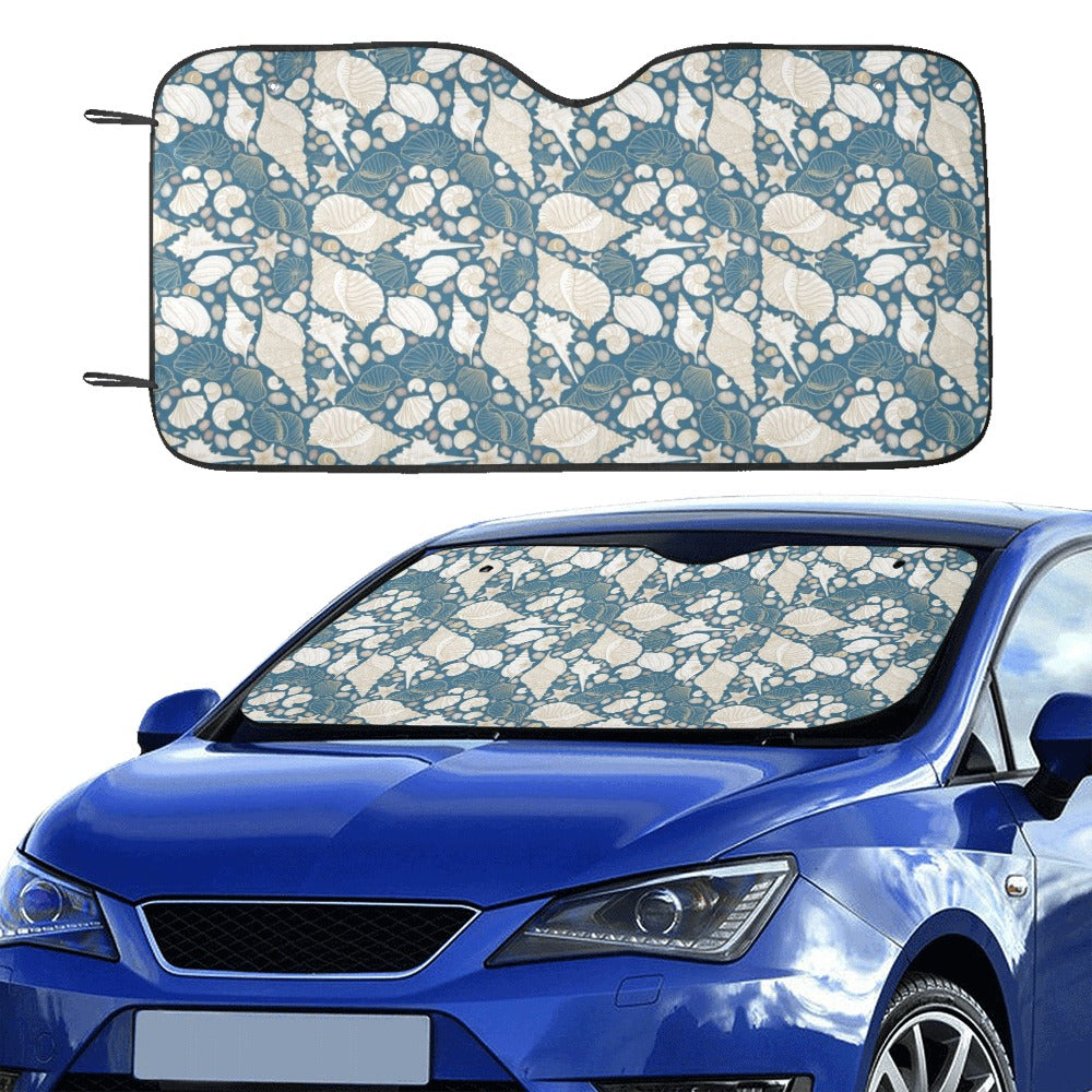 Seashell Print Design LKS308 Car front Windshield Sun Shade