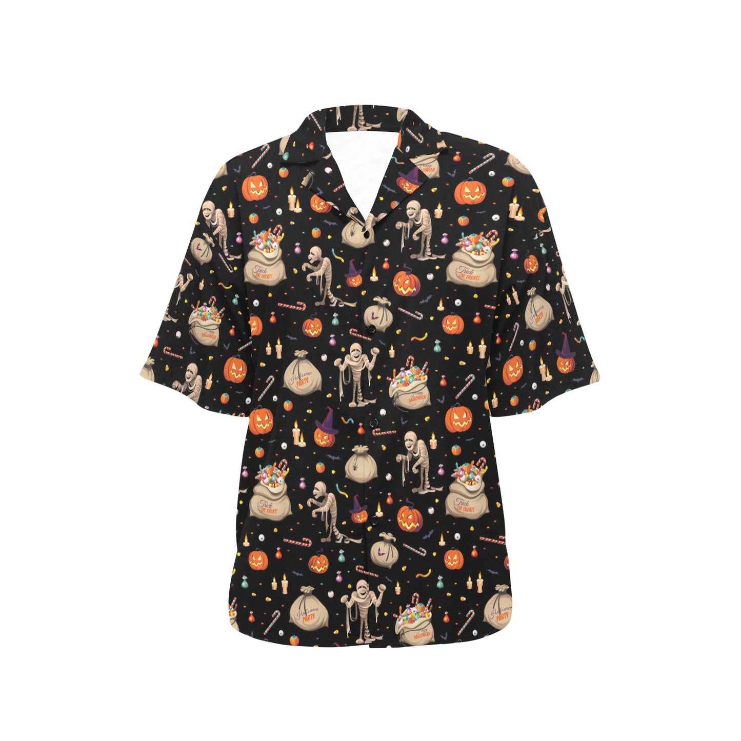Mummy Halloween Print Design LKS303 Women's Hawaiian Shirt