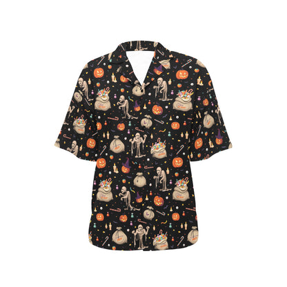 Mummy Halloween Print Design LKS303 Women's Hawaiian Shirt