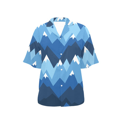 Mountain Pattern Print Design 04 Women's Hawaiian Shirt