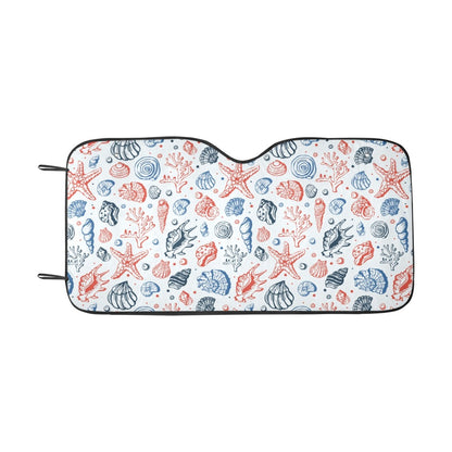 Seashell Print Design LKS307 Car front Windshield Sun Shade