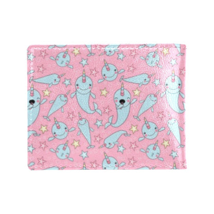 Narwhal Cartoon Cute Print Men's ID Card Wallet