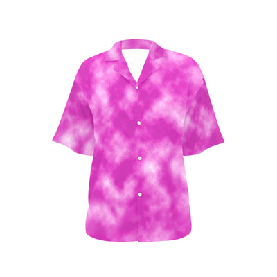 Tie Dye Pink Design Print Women's Hawaiian Shirt