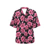 Lotus Pattern Print Design 03 Women's Hawaiian Shirt