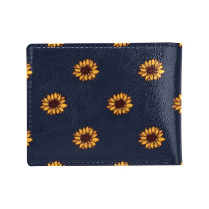 Sunflower Print Design LKS304 Men's ID Card Wallet