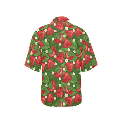 Strawberry Pattern Print Design SB05 Women's Hawaiian Shirt