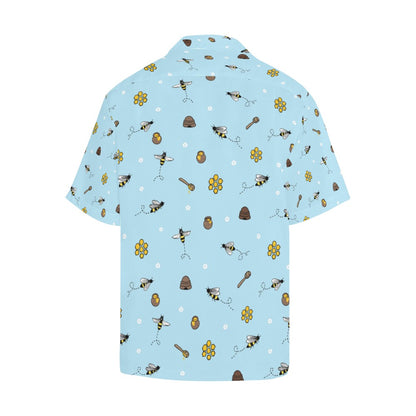 Honey Bee Print Design LKS307 Men's Hawaiian Shirt