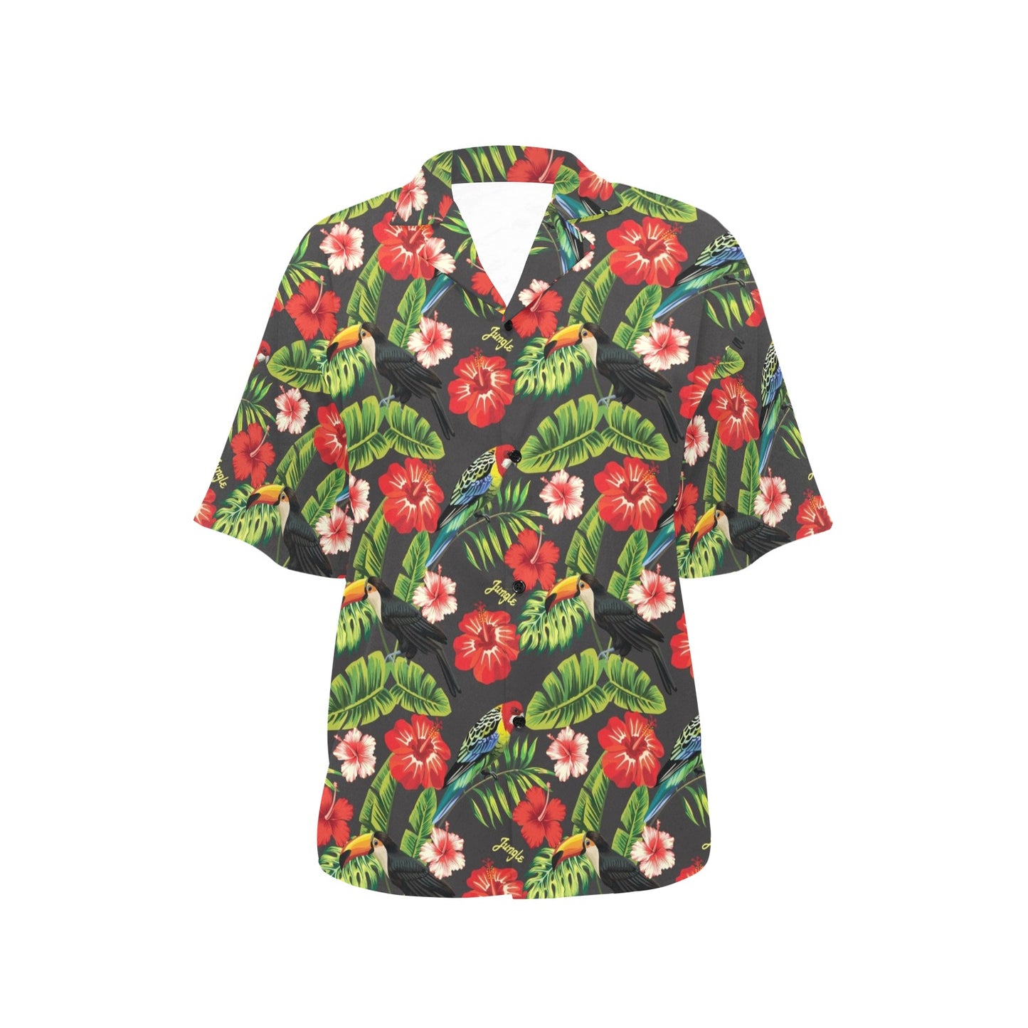 Tropical Flower Pattern Print Design TF04 Women's Hawaiian Shirt
