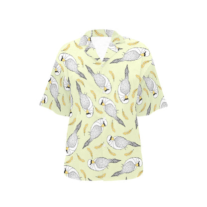 Parakeet Pattern Print Design A03 Women's Hawaiian Shirt