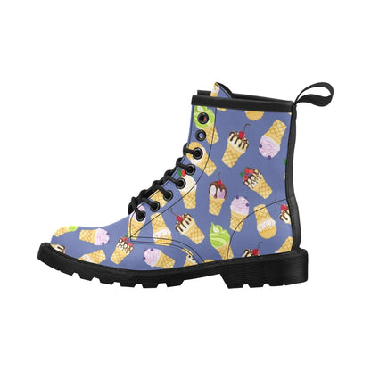 Ice Cream Pattern Print Design IC03 Women's Boots