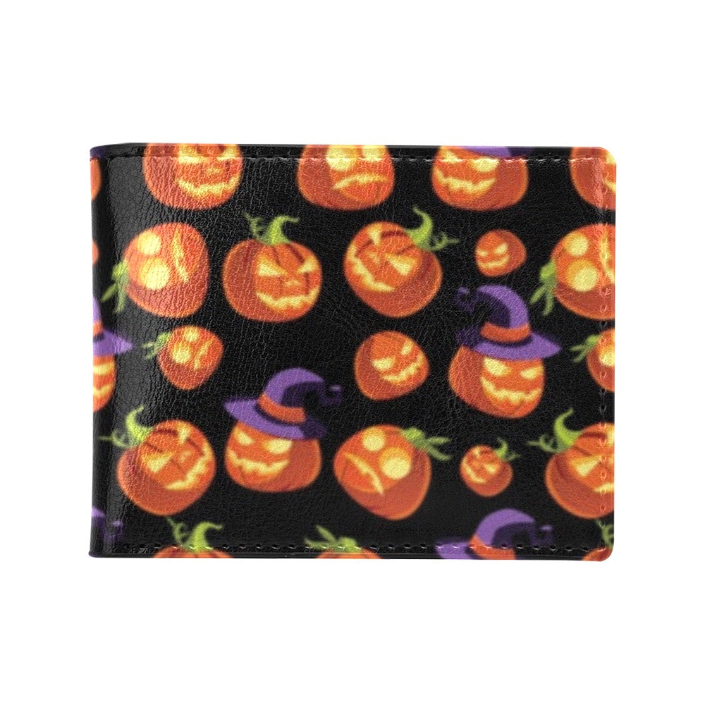 Witch Pumpkin Halloween Print LKS302 Men's ID Card Wallet