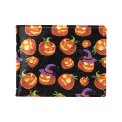 Witch Pumpkin Halloween Print LKS302 Men's ID Card Wallet