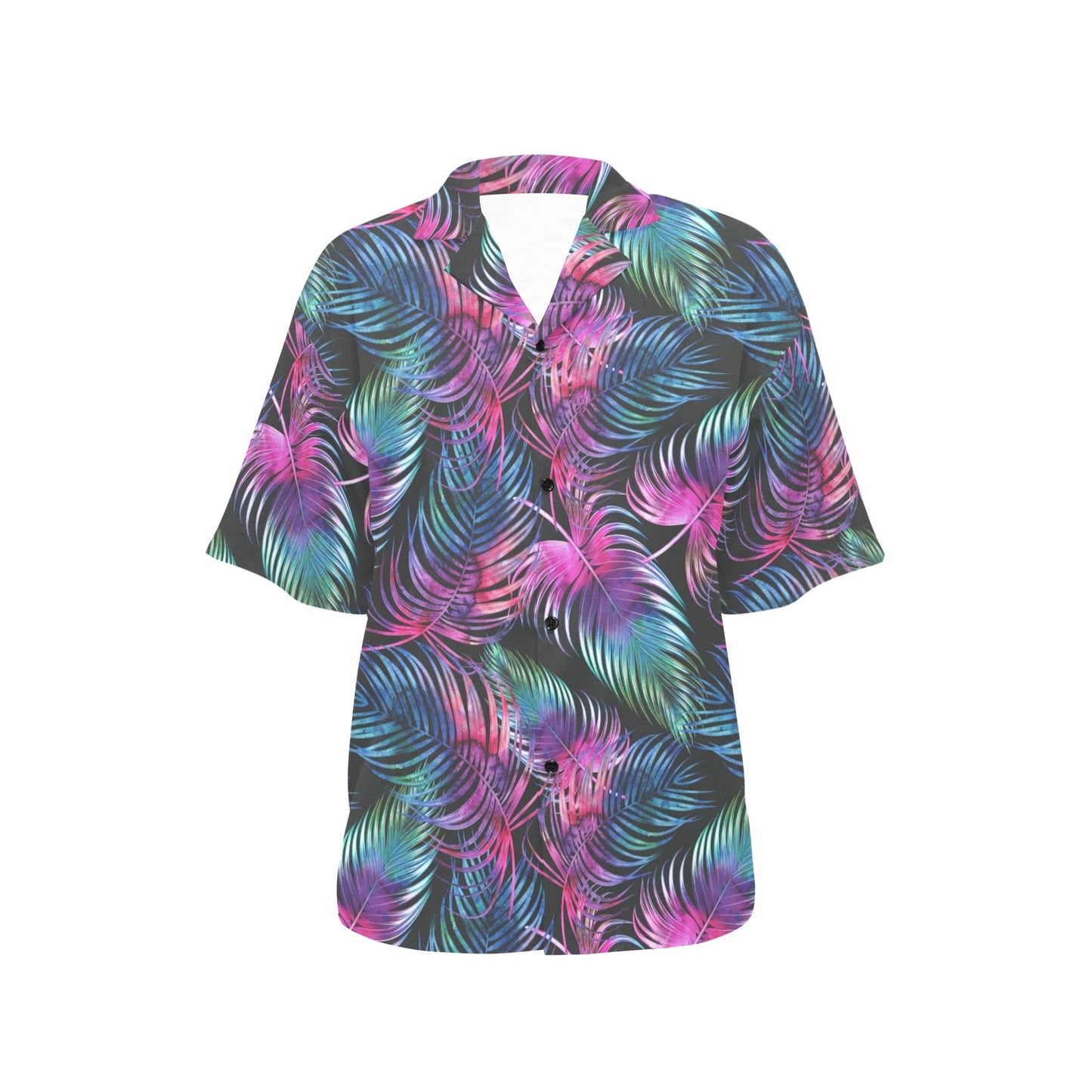 Palm Leaves Pattern Print Design PL010 Women's Hawaiian Shirt