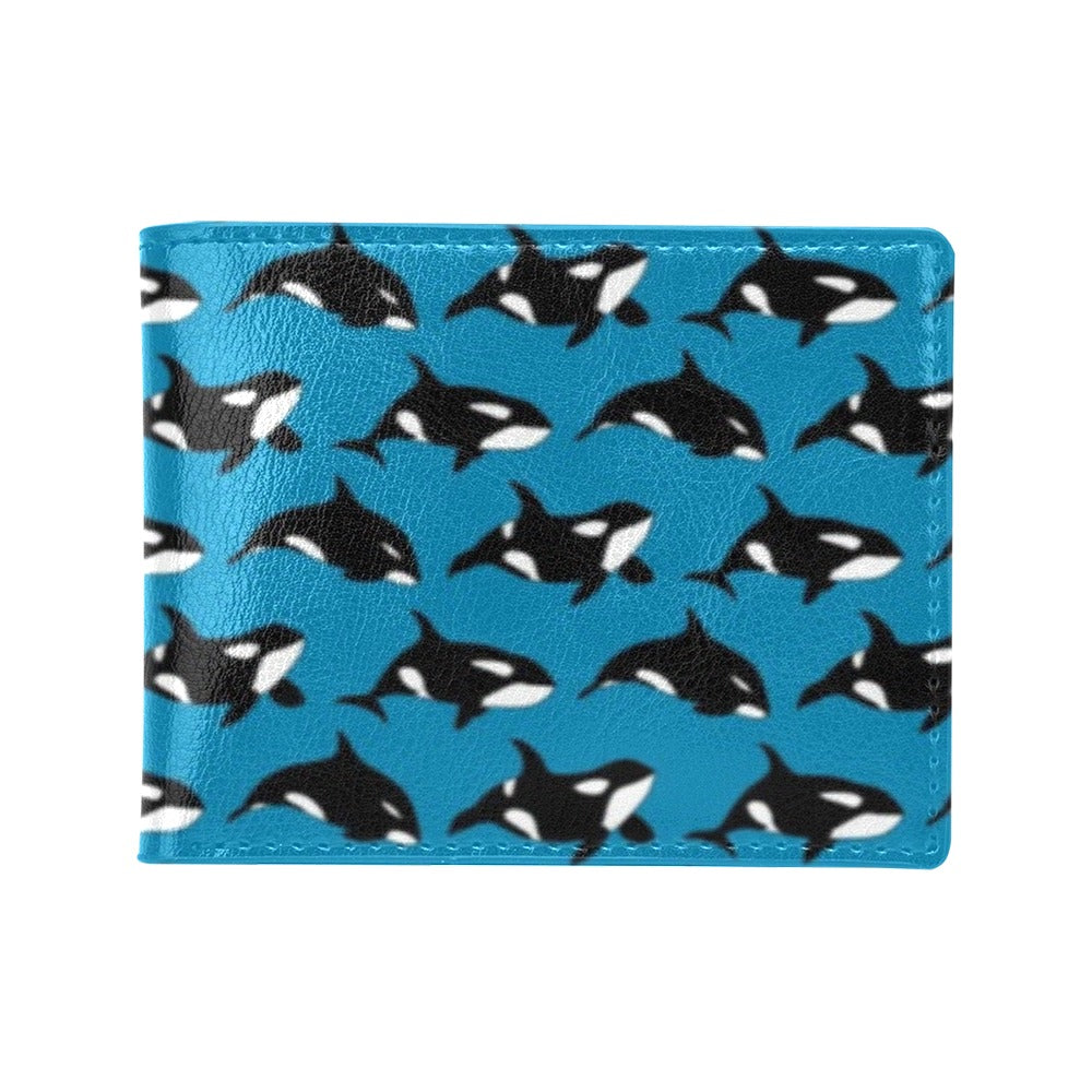 Whale Print Design LKS304 Men's ID Card Wallet