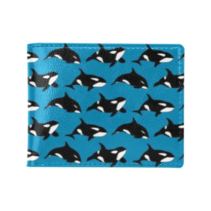 Whale Print Design LKS304 Men's ID Card Wallet