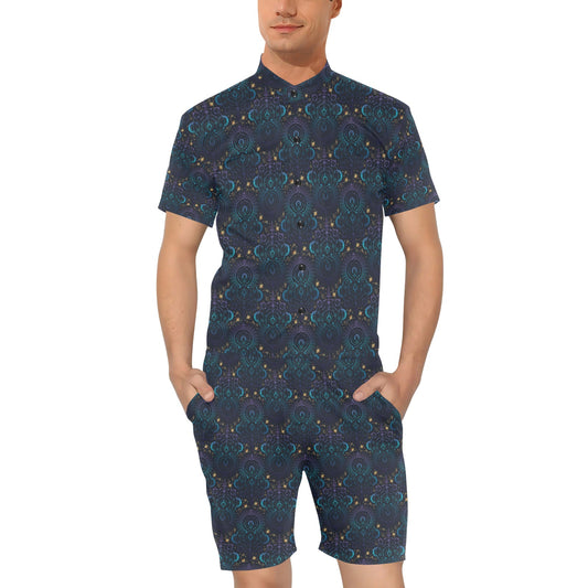 Celestial Pattern Print Design 06 Men's Romper
