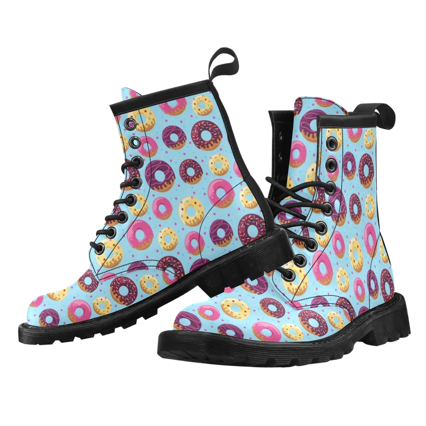 Donut Pattern Print Design DN07 Women's Boots