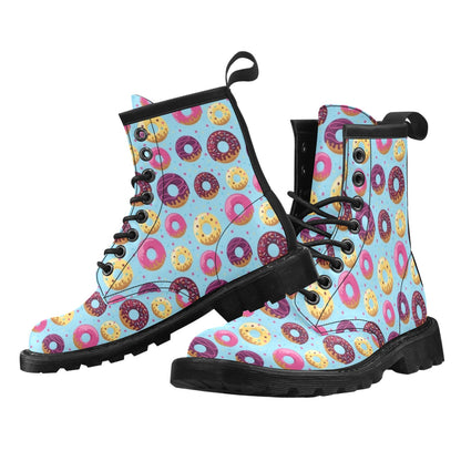 Donut Pattern Print Design DN07 Women's Boots