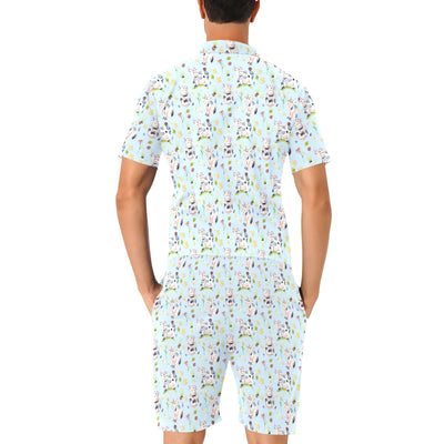 Cow Happy Pattern Print Design 05 Men's Romper