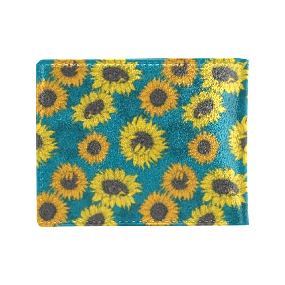 Sunflower Print Design LKS301 Men's ID Card Wallet
