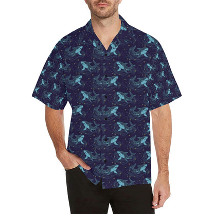 Shark Print Design LKS306 Men's Hawaiian Shirt
