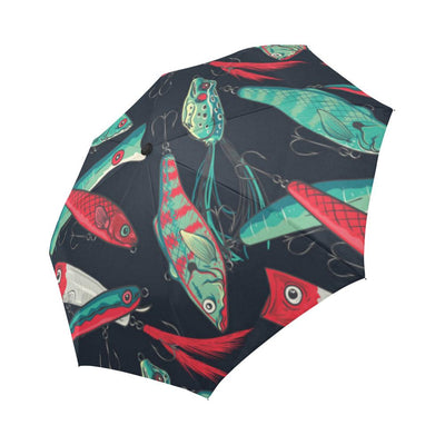 Fishing Bait Pattern Automatic Foldable Umbrella