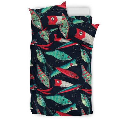 Fishing Bait Pattern Duvet Cover Bedding Set