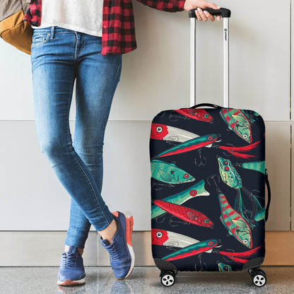 Fishing Bait Pattern Luggage Cover Protector