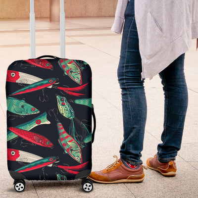 Fishing Bait Pattern Luggage Cover Protector